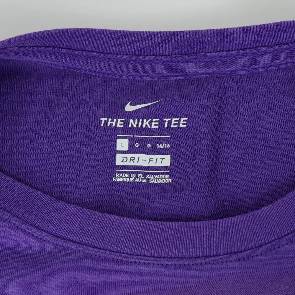 Los Angeles Lakers LeBron James #23 Nike Dri-FIT T-Shirt Youth L 14/16 Purple